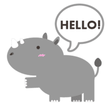The Cute Fat Baby Rhino sticker #14656134