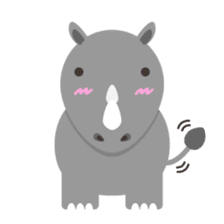 The Cute Fat Baby Rhino sticker #14656137