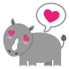 The Cute Fat Baby Rhino sticker #14656138