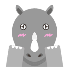 The Cute Fat Baby Rhino sticker #14656139