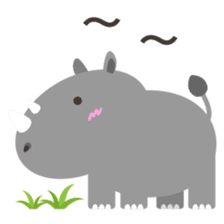 The Cute Fat Baby Rhino sticker #14656141