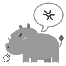 The Cute Fat Baby Rhino sticker #14656142