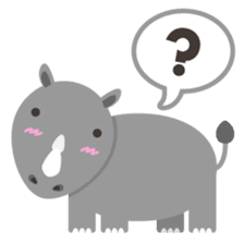 The Cute Fat Baby Rhino sticker #14656143