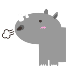 The Cute Fat Baby Rhino sticker #14656144