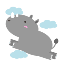 The Cute Fat Baby Rhino sticker #14656145