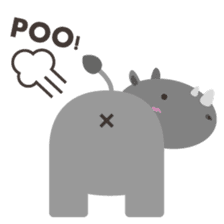 The Cute Fat Baby Rhino sticker #14656146