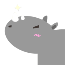 The Cute Fat Baby Rhino sticker #14656148