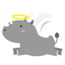 The Cute Fat Baby Rhino sticker #14656149