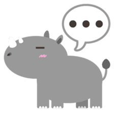 The Cute Fat Baby Rhino sticker #14656151