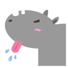 The Cute Fat Baby Rhino sticker #14656152