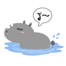 The Cute Fat Baby Rhino sticker #14656153