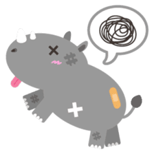 The Cute Fat Baby Rhino sticker #14656155