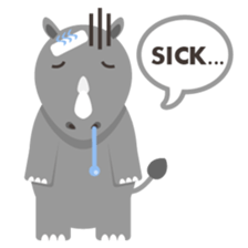 The Cute Fat Baby Rhino sticker #14656156