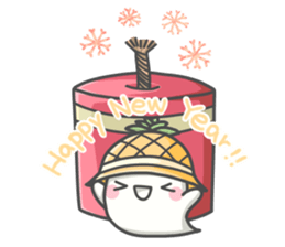 Happy New Year_cute mochi ghost(5) sticker #14657040