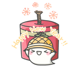Happy New Year_cute mochi ghost(5) sticker #14657040