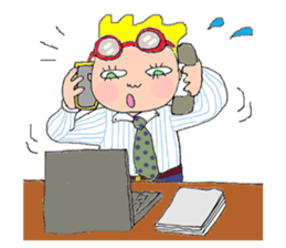 An uncle is exerting himself ,too! sticker #14657321