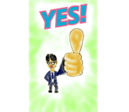 Good Luck!Salaryman Mr.Megane sticker #14658043