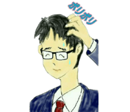 Good Luck!Salaryman Mr.Megane sticker #14658050