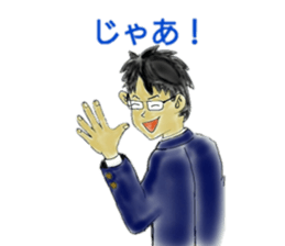 Good Luck!Salaryman Mr.Megane sticker #14658057