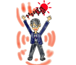 Good Luck!Salaryman Mr.Megane sticker #14658060