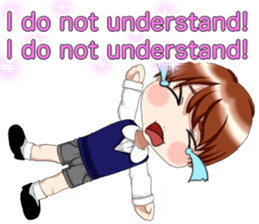 Lovely Loose Foot English sticker #14658146