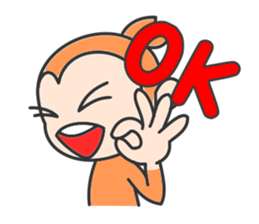 Monkey with narrow eyes sticker #14660644