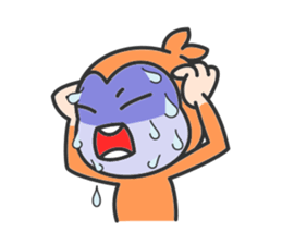 Monkey with narrow eyes sticker #14660648