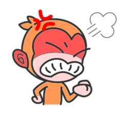 Monkey with narrow eyes sticker #14660651