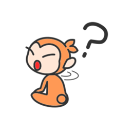 Monkey with narrow eyes sticker #14660665