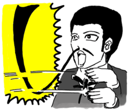 A gentleman who says a gag sticker #14660851