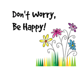 Greetings card with flower sticker #14661918