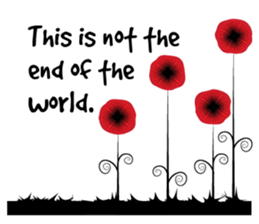 Greetings card with flower sticker #14661919