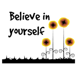 Greetings card with flower sticker #14661920