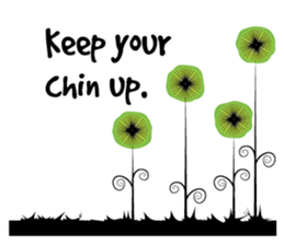 Greetings card with flower sticker #14661925