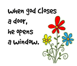 Greetings card with flower sticker #14661926