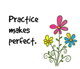 Greetings card with flower sticker #14661927