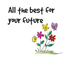 Greetings card with flower sticker #14661928