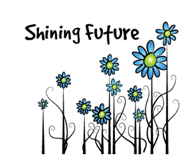 Greetings card with flower sticker #14661929