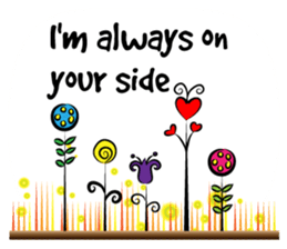 Greetings card with flower sticker #14661930