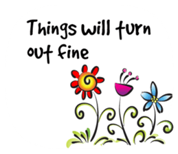 Greetings card with flower sticker #14661931