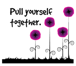 Greetings card with flower sticker #14661932