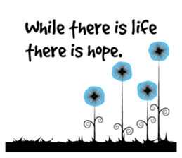 Greetings card with flower sticker #14661933