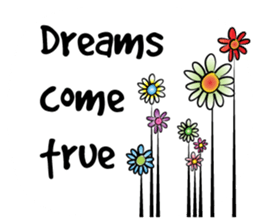 Greetings card with flower sticker #14661937