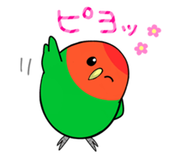Round Peach-faced Lovebird ! sticker #14664446