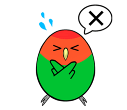 Round Peach-faced Lovebird ! sticker #14664457