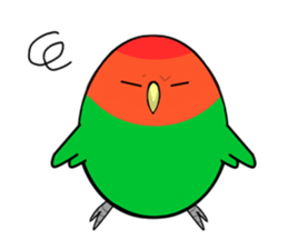 Round Peach-faced Lovebird ! sticker #14664462