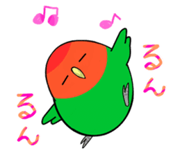 Round Peach-faced Lovebird ! sticker #14664466