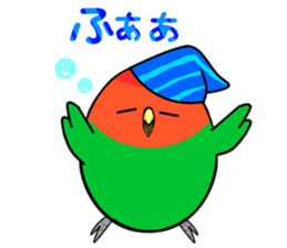Round Peach-faced Lovebird ! sticker #14664468
