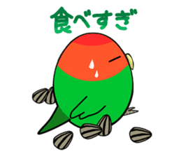 Round Peach-faced Lovebird ! sticker #14664478