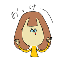 Glasses Woman's Sticker sticker #14666839